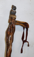 Custom walking stick by Stanley D. Saperstein Artisans of the Valley Owl on Diamond Willow