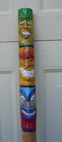 Custom tiki staff by Stanley D. Saperstein Artisans of the Valley