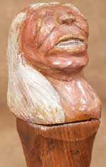 Native American Indian Bust Character for a Walking Stick