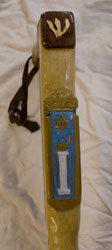 Custom religious theme walking stick by Stanley D. Saperstein