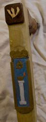 Custom religious theme walking stick by Stanley D. Saperstein
