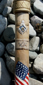 Mason's Custom Cane with Symbolsim Closeup 1