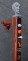 Custom alien theme walking stick by Stanley D. Saperstein