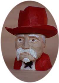 Colonel Rebel - a Southern Gentleman Character for a Walking Stick