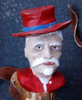 Colonel Rebel - Ole Miss Walking Stick custom made Artisans of the Valley Stanley D. Saperstein