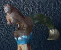 Mermaid Angle View Character for a Walking Stick